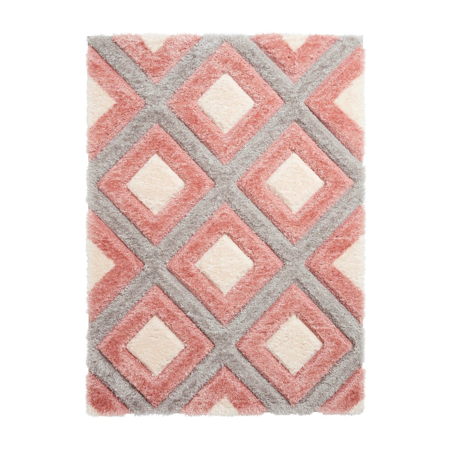 Olympia GR224 Grey/Pink Geometric Rug