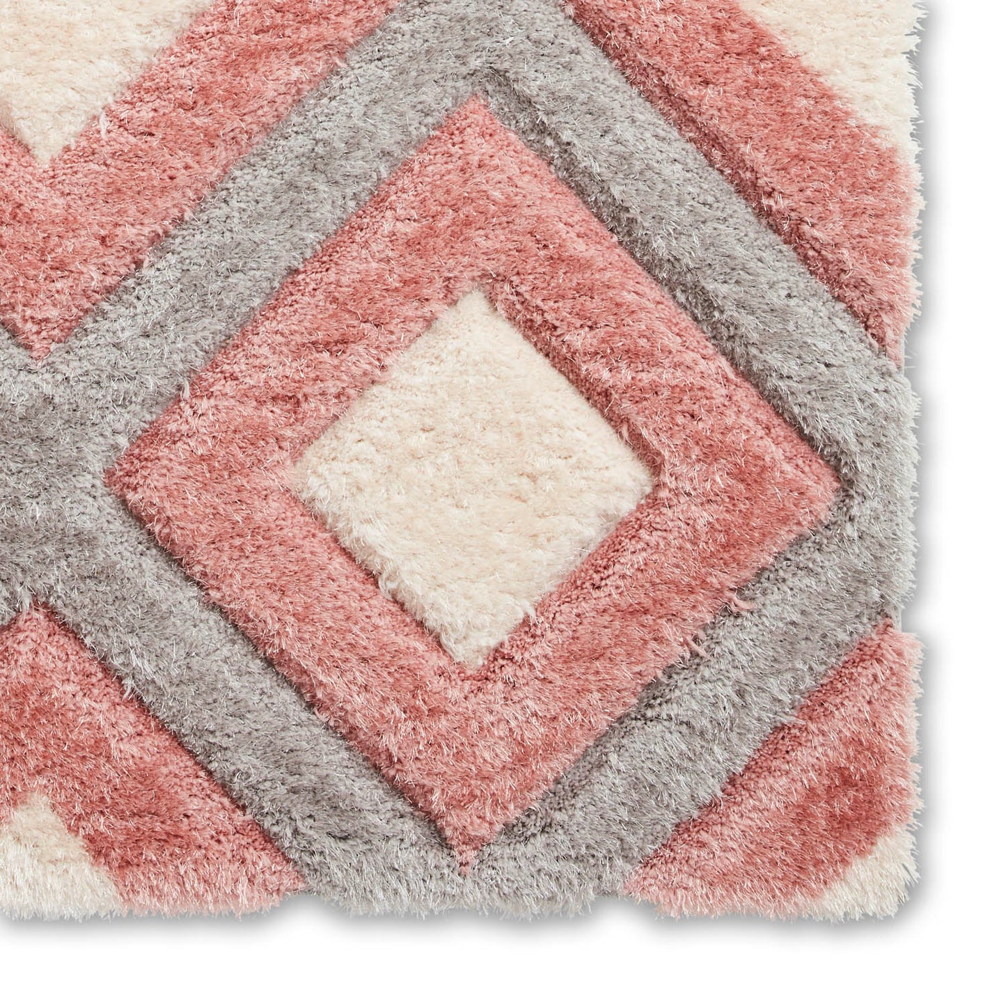 Olympia GR224 Grey/Pink Geometric Rug