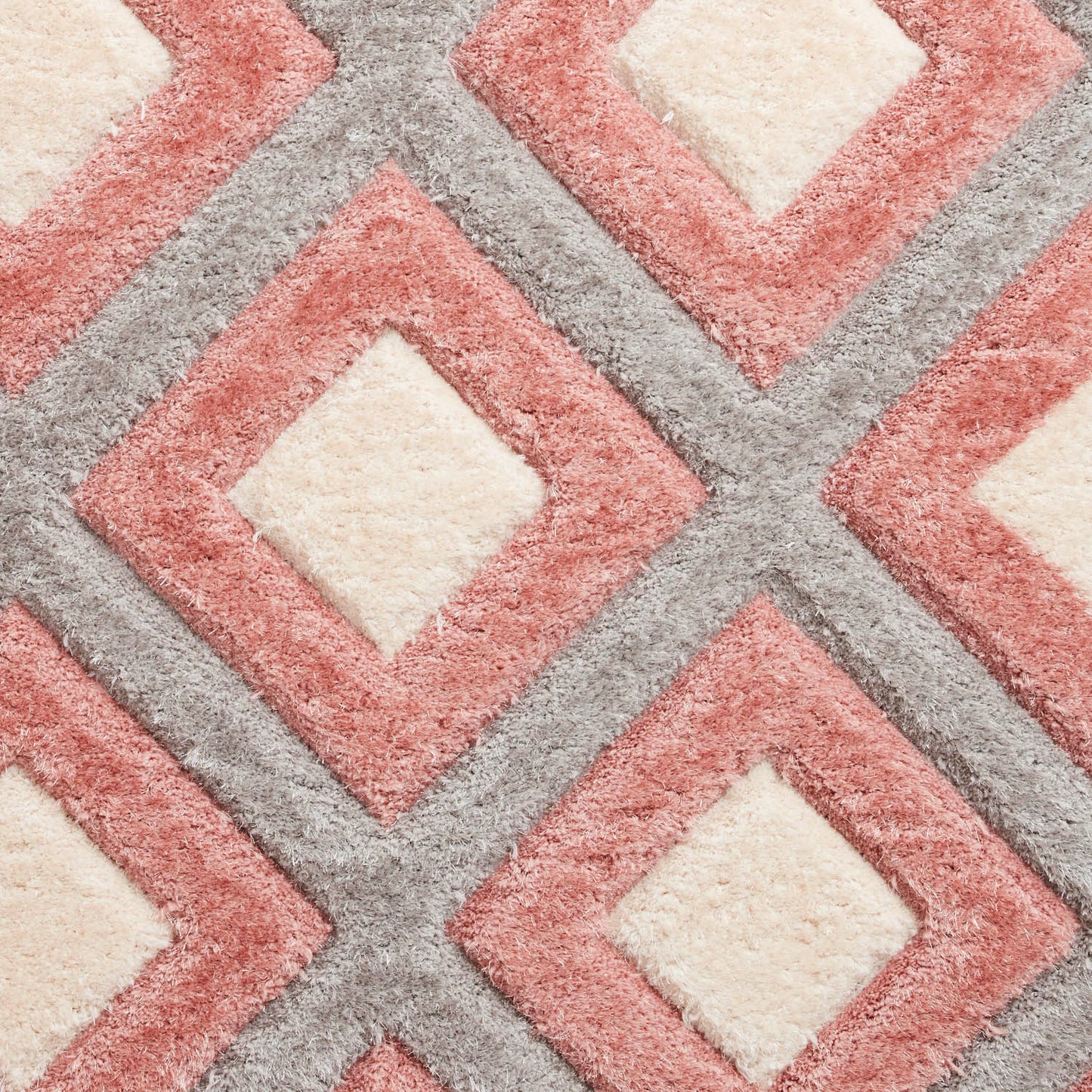 Olympia GR224 Grey/Pink Geometric Rug