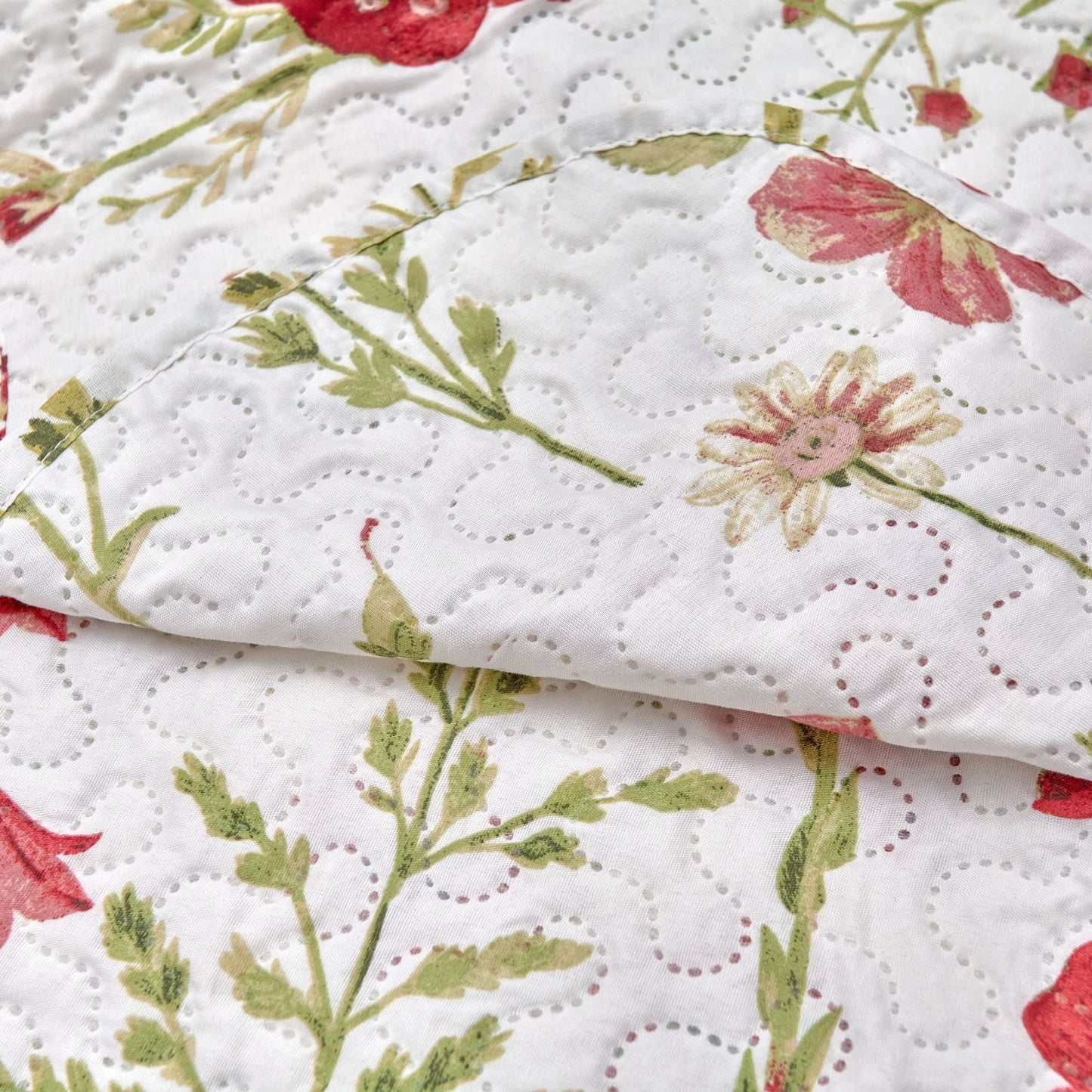 Poppy Quilted Patchwork Bedspread Set