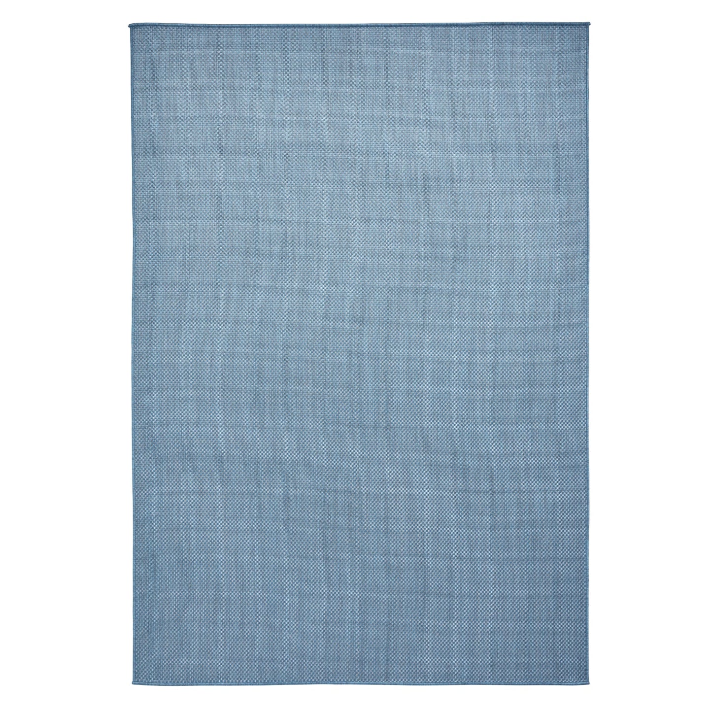 POP Outdoor Blue Flat Weave Plain Rug