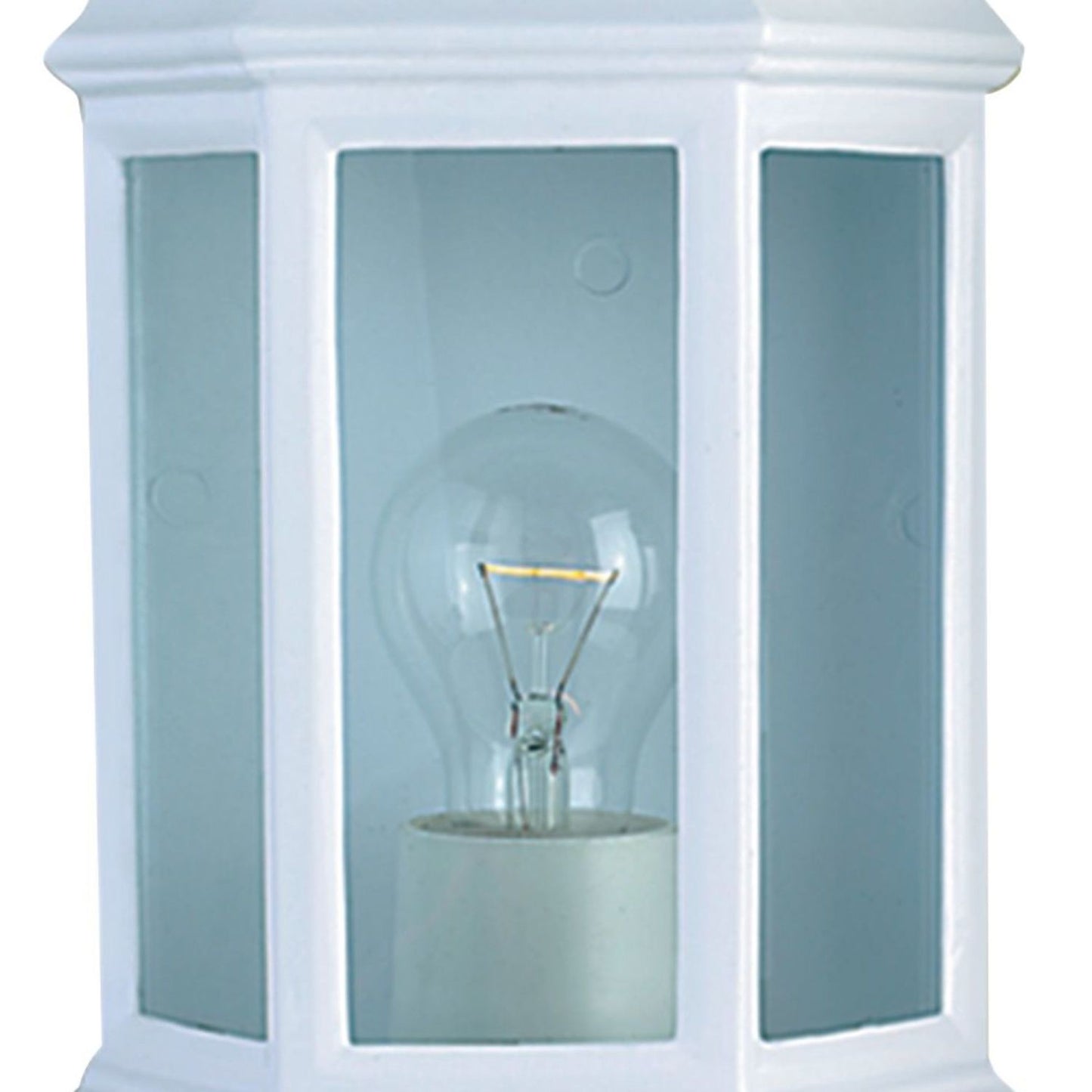 White Lantern Outdoor Wall Light