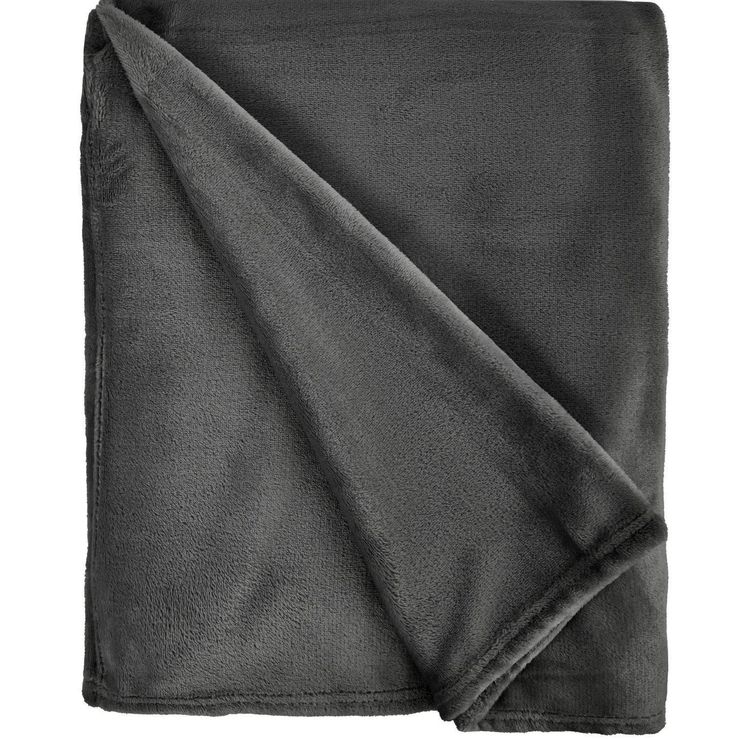 Charcoal Grey Snug Flannel Fleece Super Soft Throw