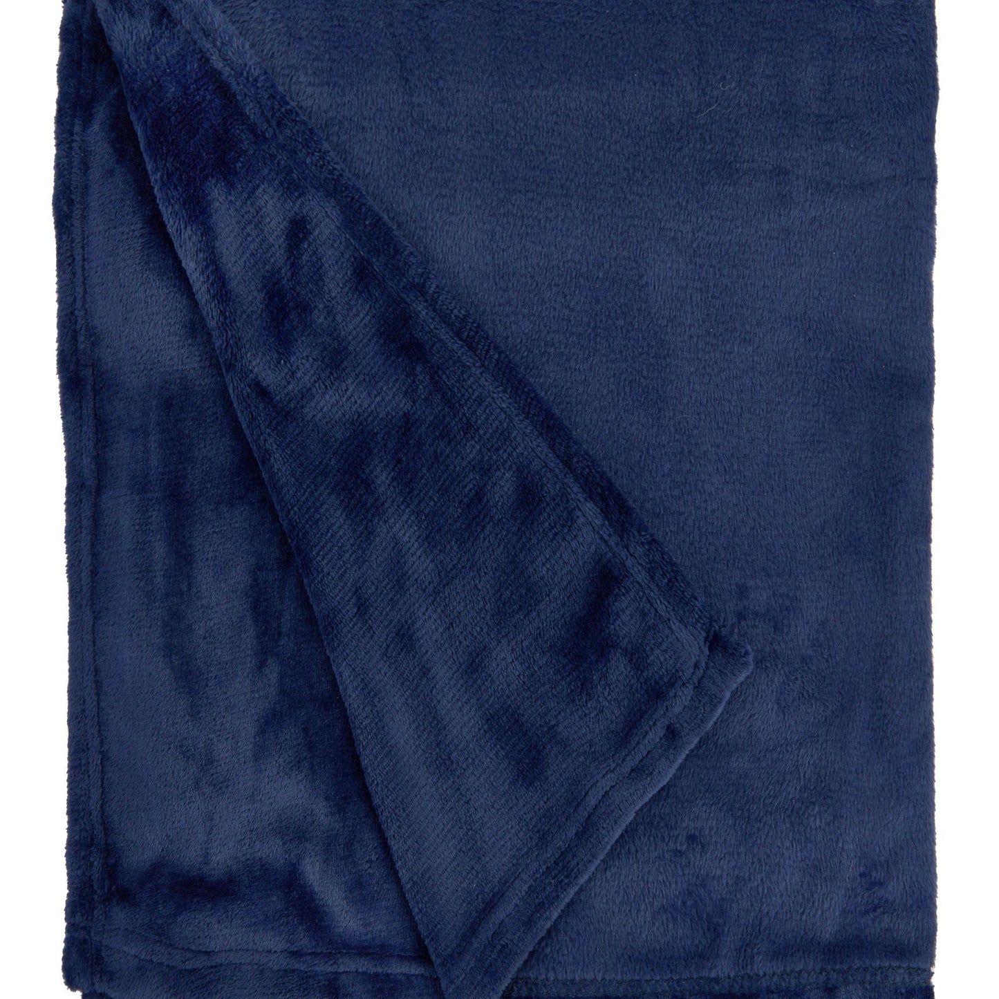 Navy Blue Snug Flannel Fleece Super Soft Throw