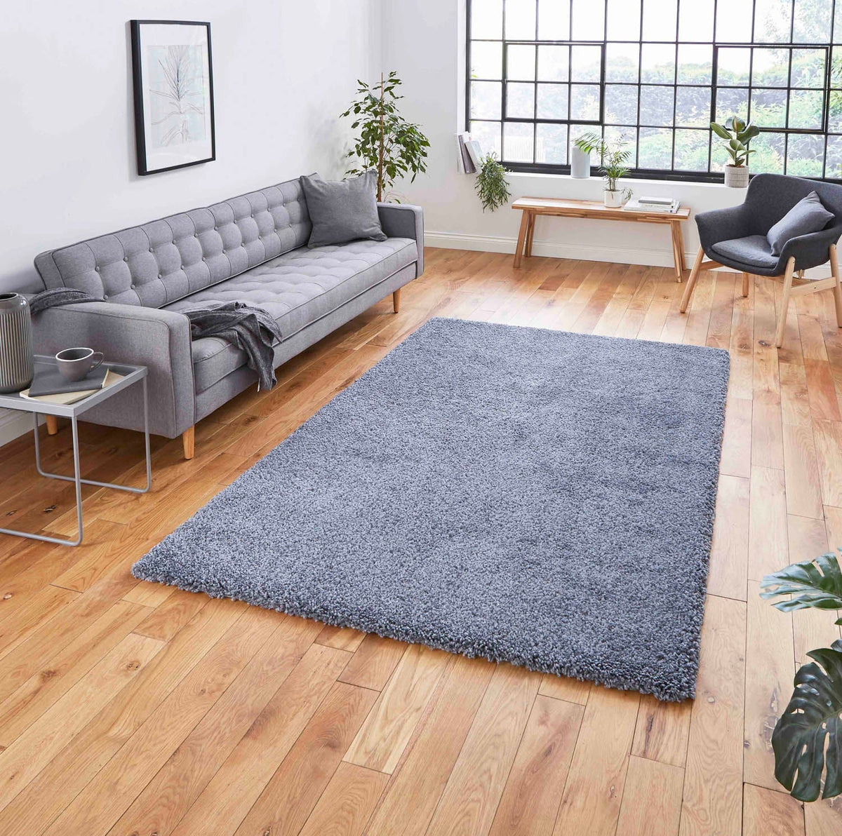 Sierra 9000 Slate Shaggy Rug