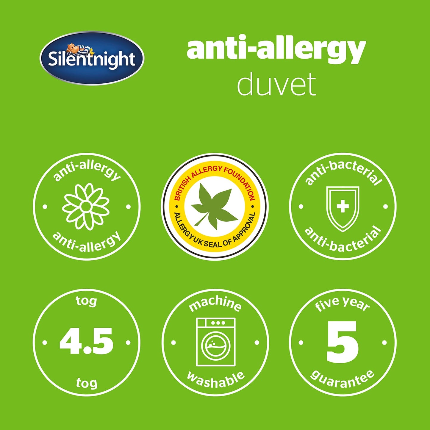 Silentnight Anti-Allergy 4.5 Tog Duvet