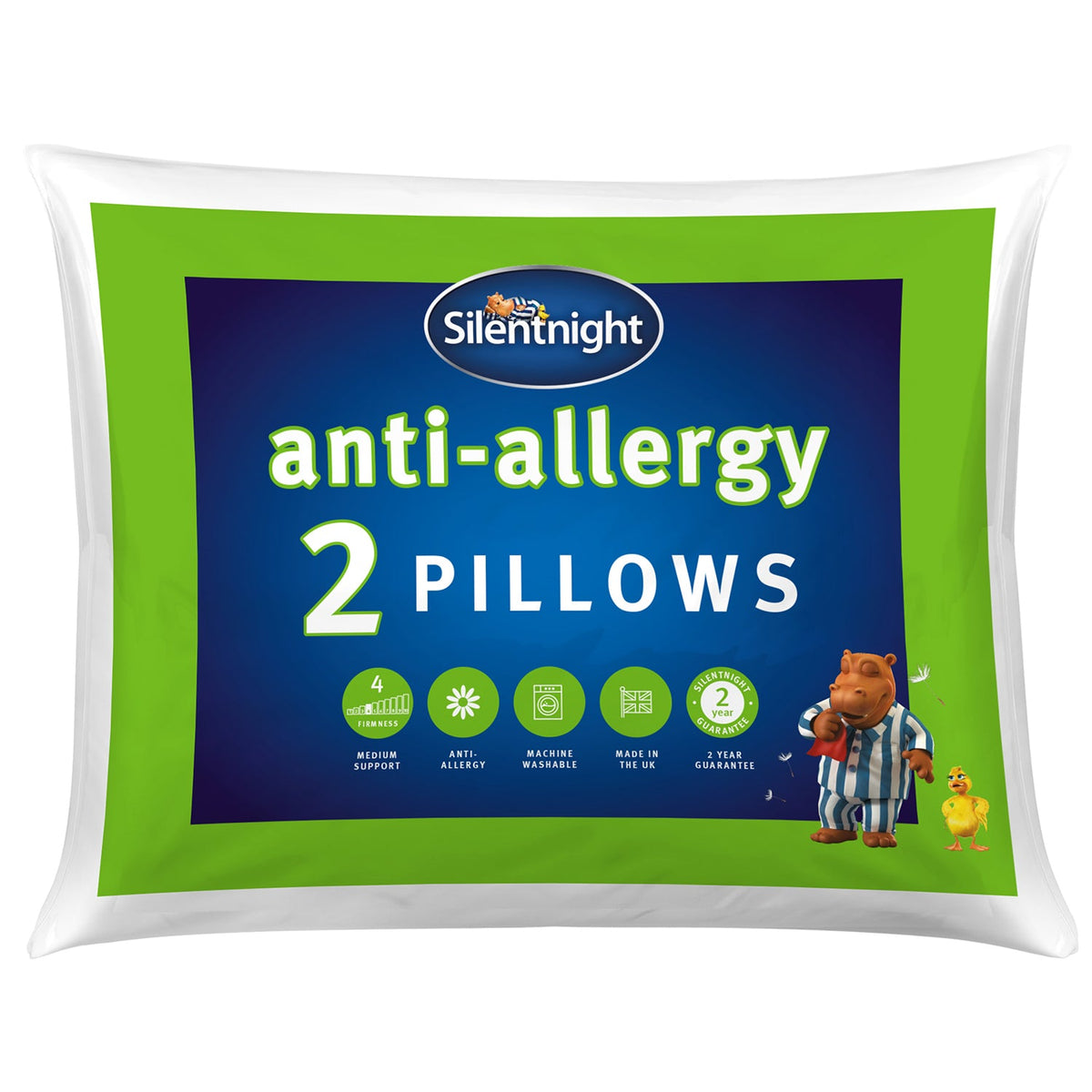 Silentnight Anti Allergy Pillow Pair Medium Support