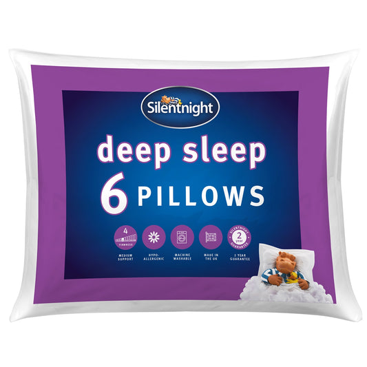 Silentnight Deep Sleep Pillows (6 Pack) - Medium Support