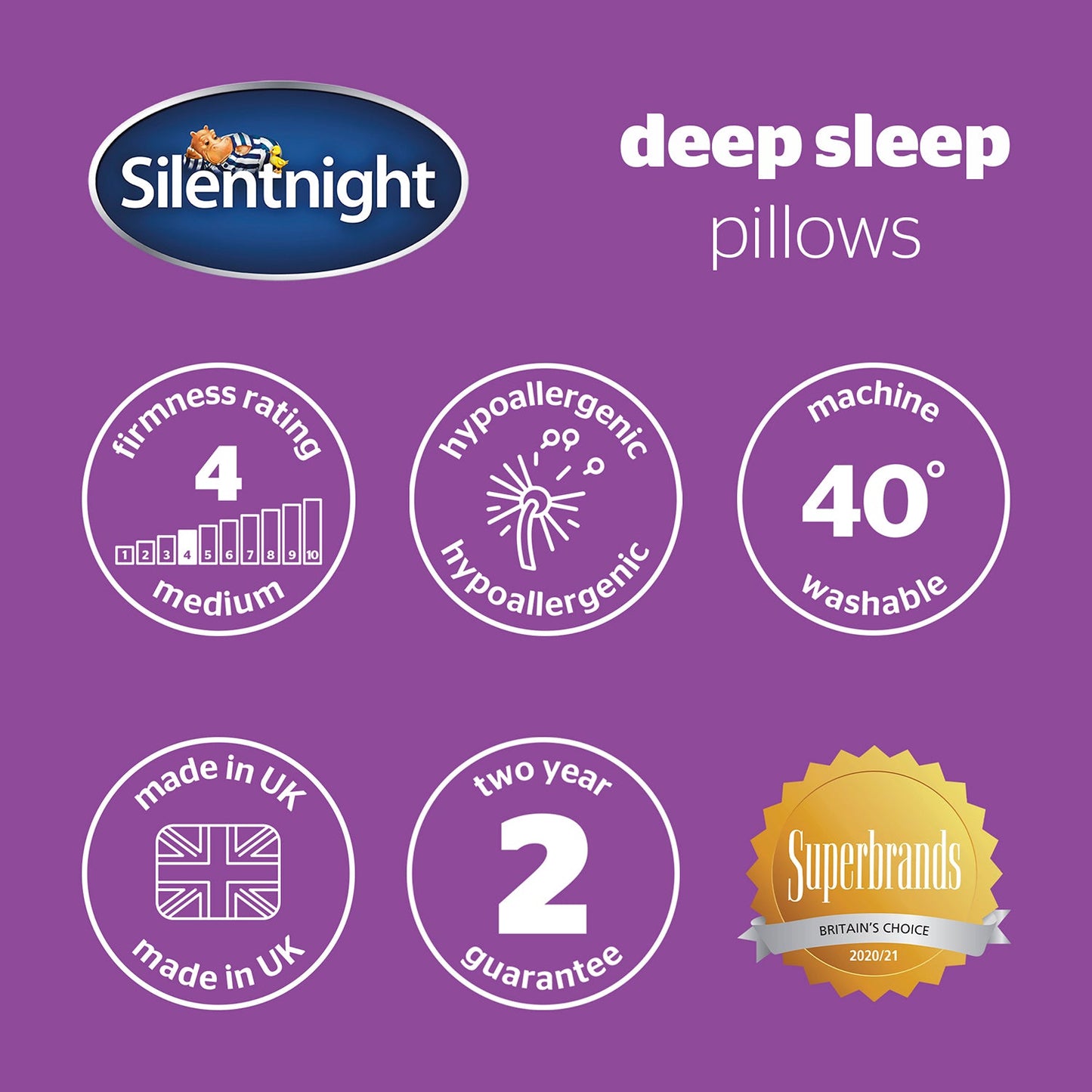 Silentnight Deep Sleep Pillow Pair - Medium Support