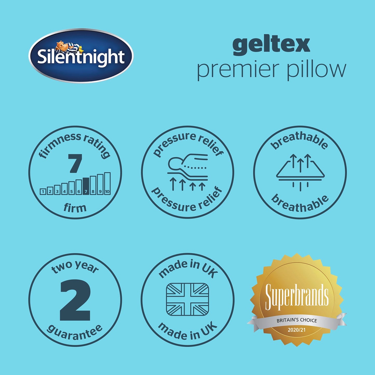 Silentnight Geltex Premier Pillow - Firm Support