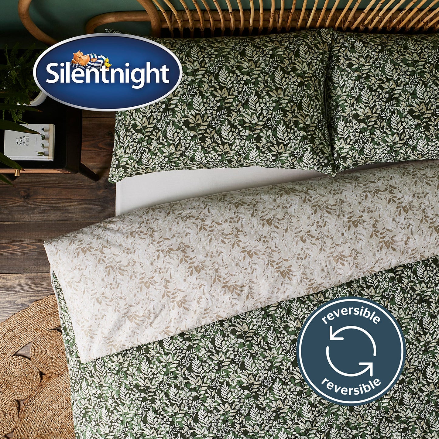Silentnight Sustainable Woodland Green Duvet Set