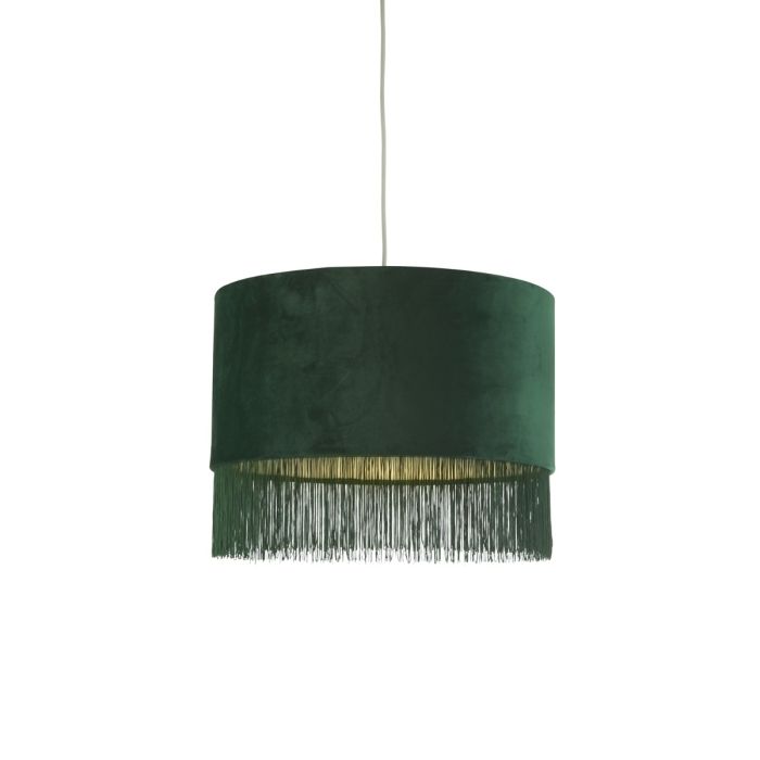 Velvet Fringe Emerald Green Light Shade
