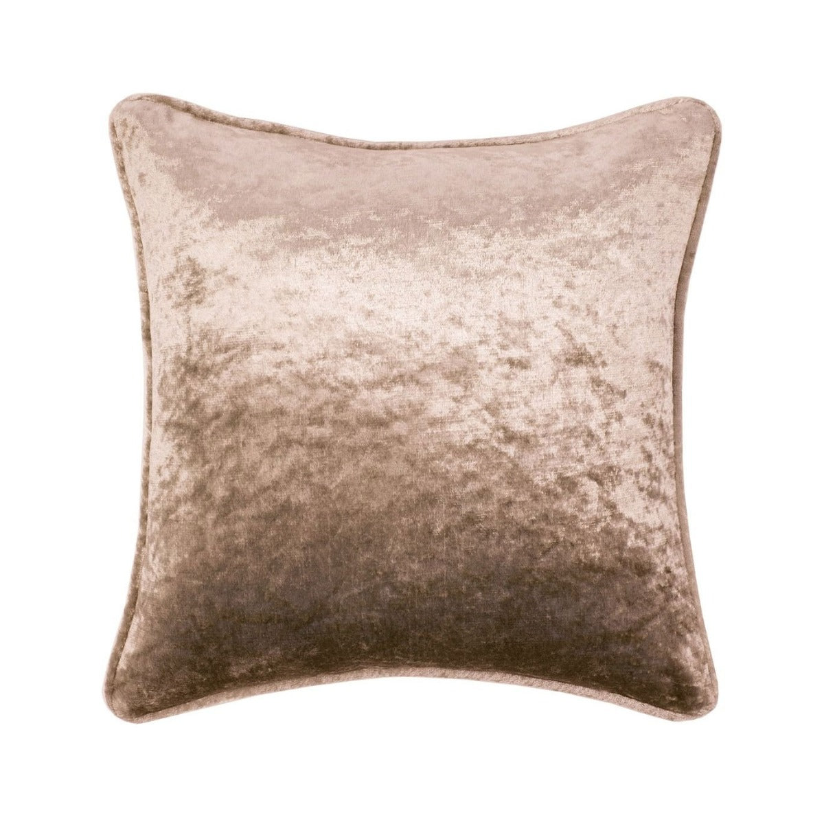 Allure Natural Crushed Velvet Square Cushion (45cm x 45cm)