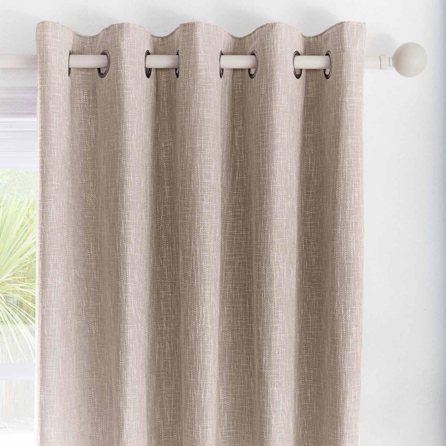 Boucle Linen Eyelet Curtains