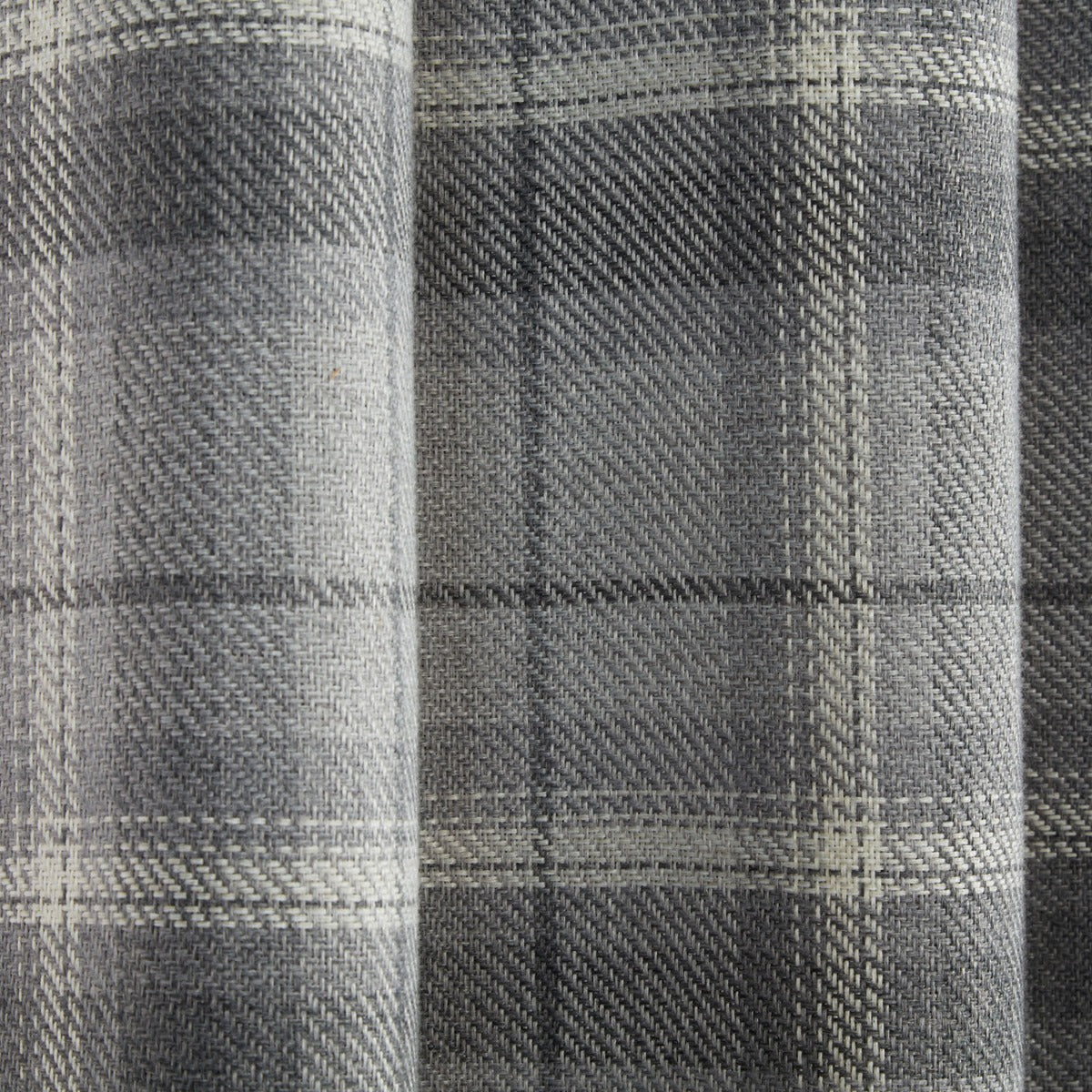 Carnoustie Check Grey Blackout Lined Eyelet Curtains