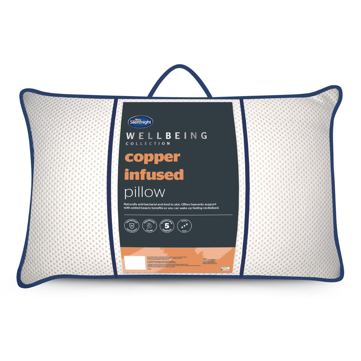 Silentnight Wellbeing Copper Infused Pillow - Medium Support