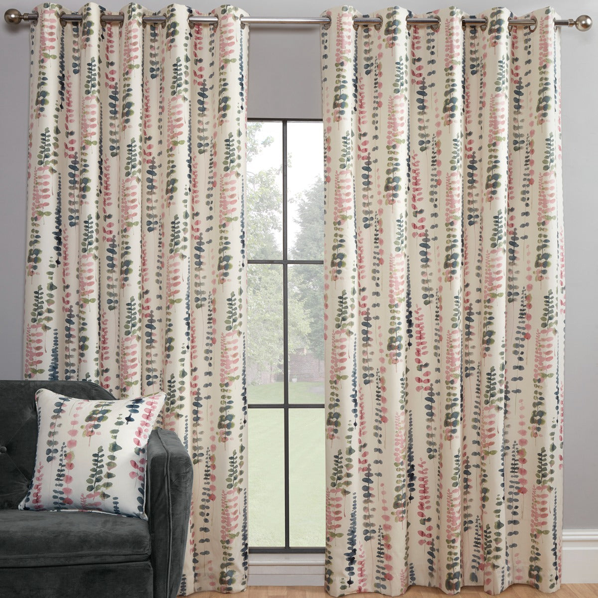 Santa Maria Flamingo Floral Eyelet Curtains Julian Charles Home