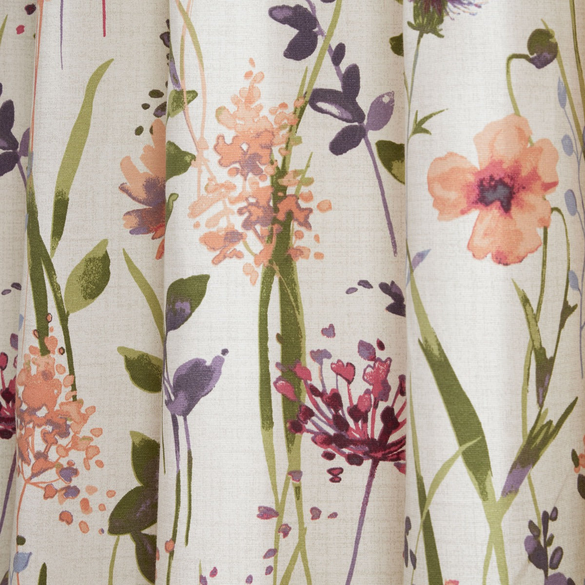 Hampshire Meadow Floral Lined Pencil Pleat Curtains