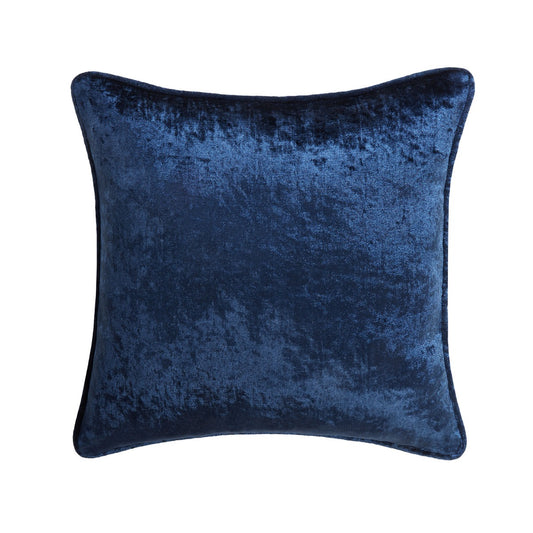Allure Navy Blue Crushed Velvet Cushion (45cm x 45cm)
