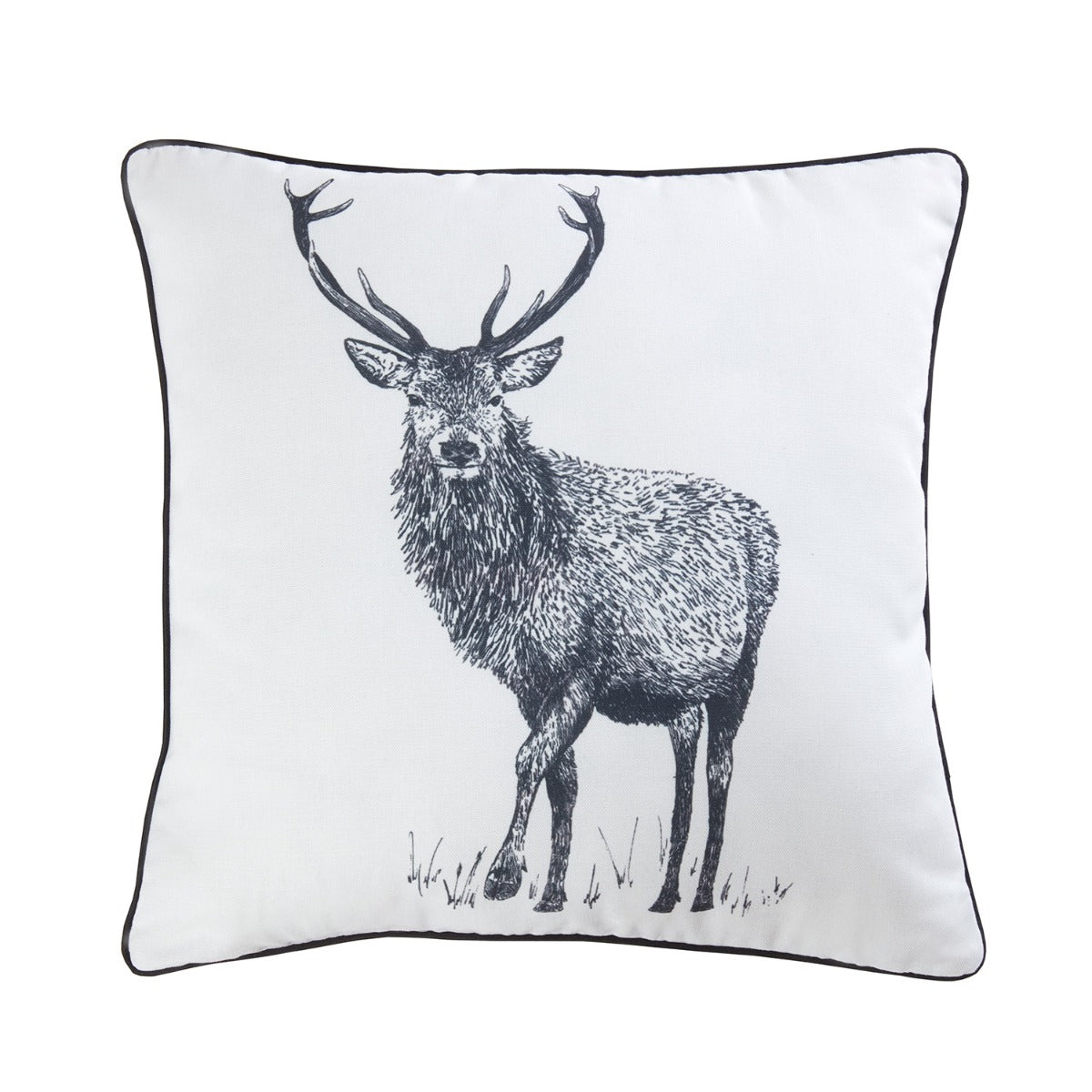 Stag Monochrome Cushion (43cm x 43cm)