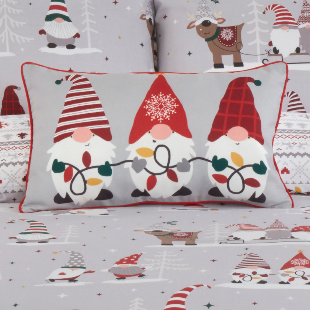 Gonk Friends Red Christmas Cushion (30cm x 50cm)