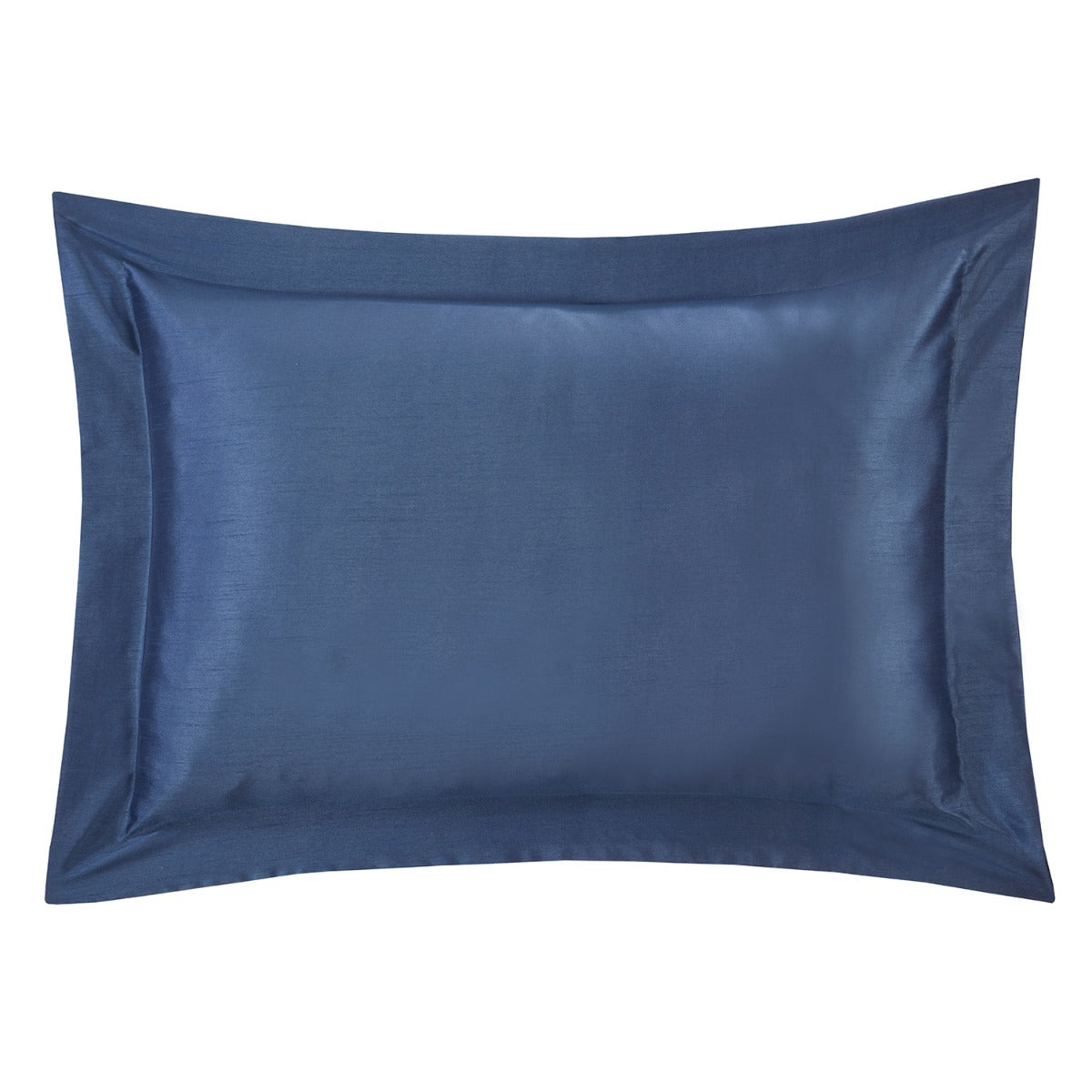 Paisley Chambray Blue Luxury Faux Silk Oxford Pillowcases (Pair)