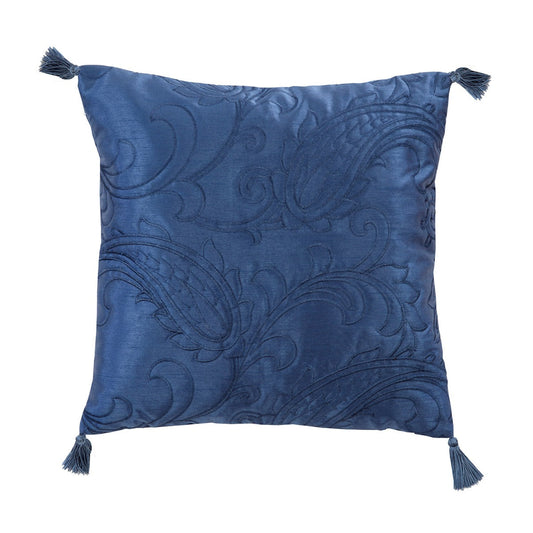 Paisley Chambray Blue Luxury Filled Cushion (45cm x 45cm)