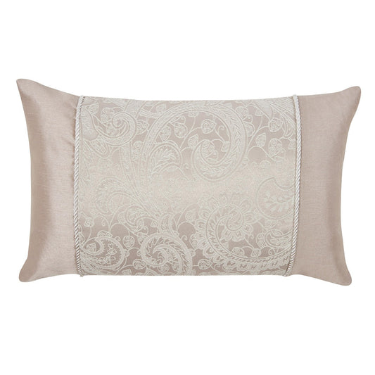 Paisley Natural Jacquard Boudoir Cushion (30cm x 50cm)