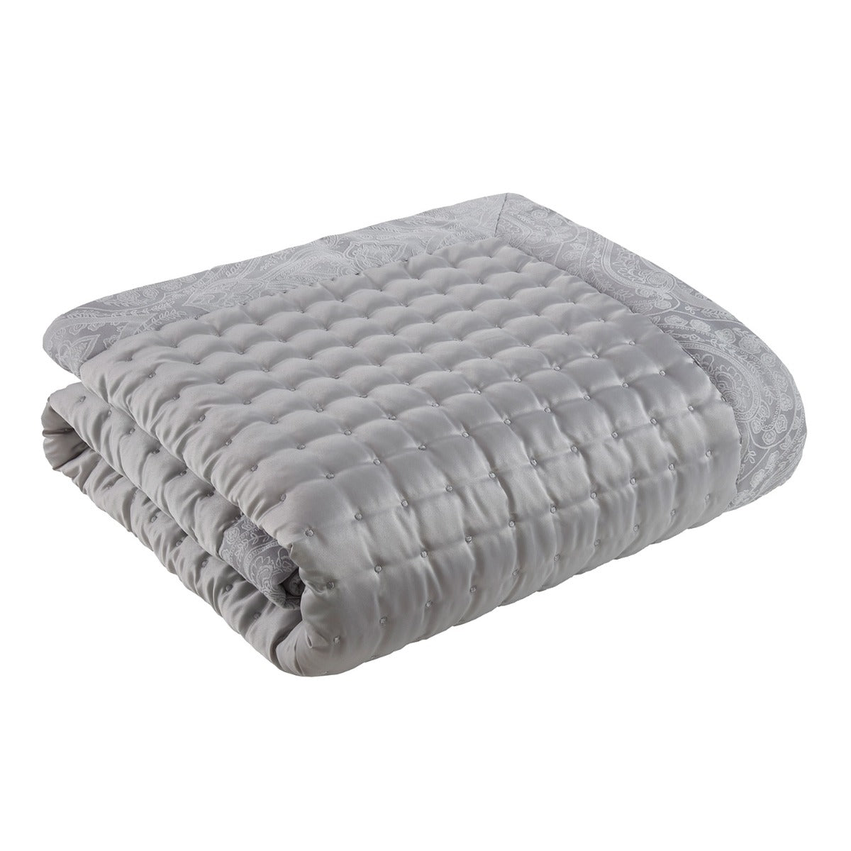 Regency Silver Quilted Pintuck Throw (240cm x 160cm)