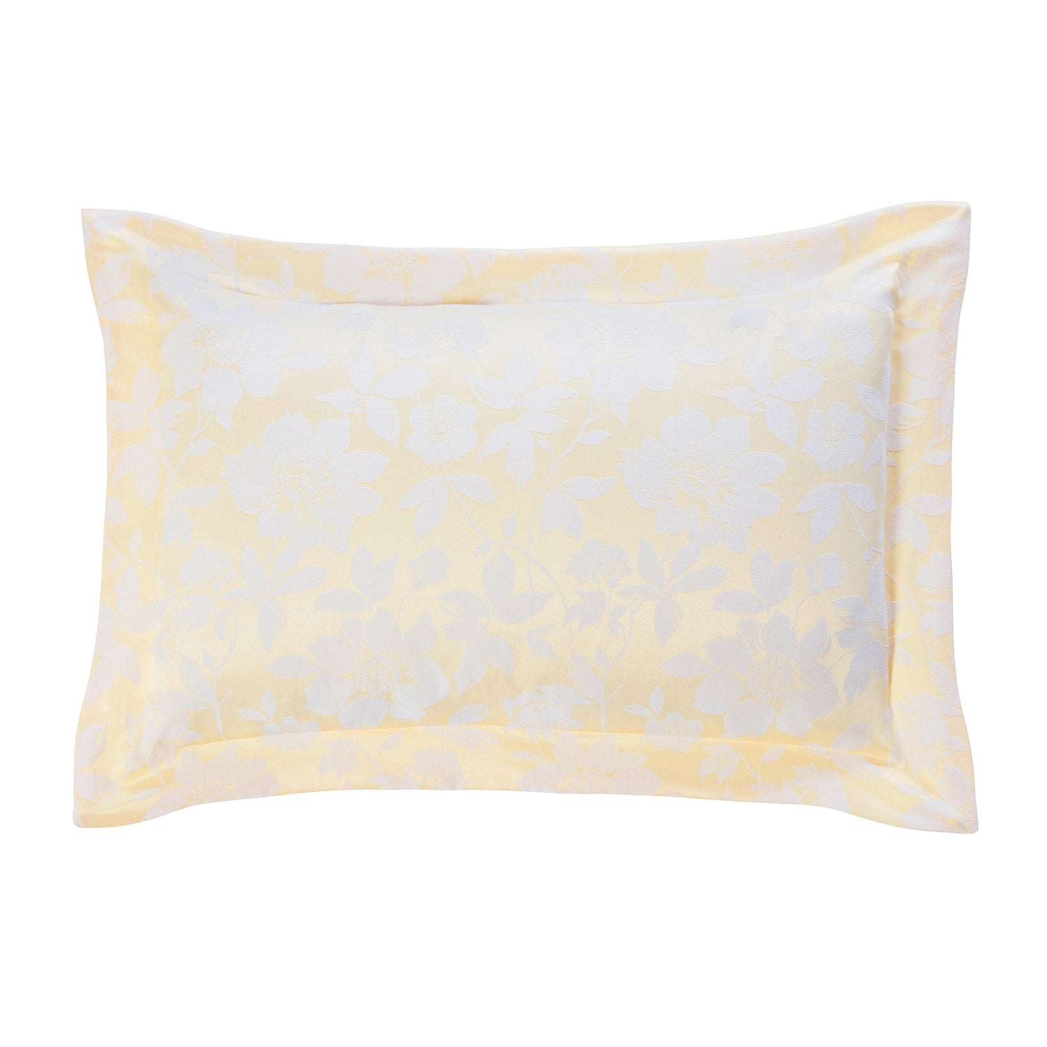 Lottie Lemon Luxury Jacquard Oxford Pillowcase Pair Julian Charles Home