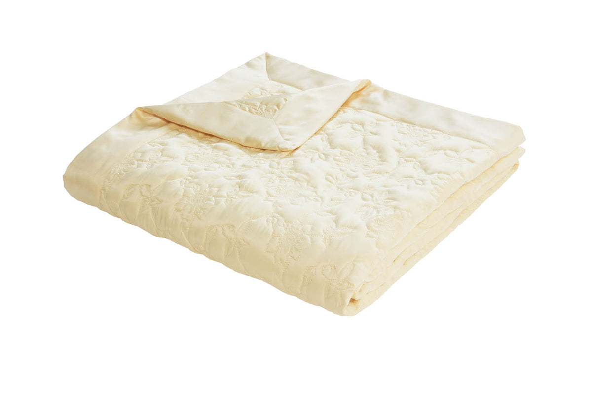 Lottie Lemon Luxury Quilted Throw