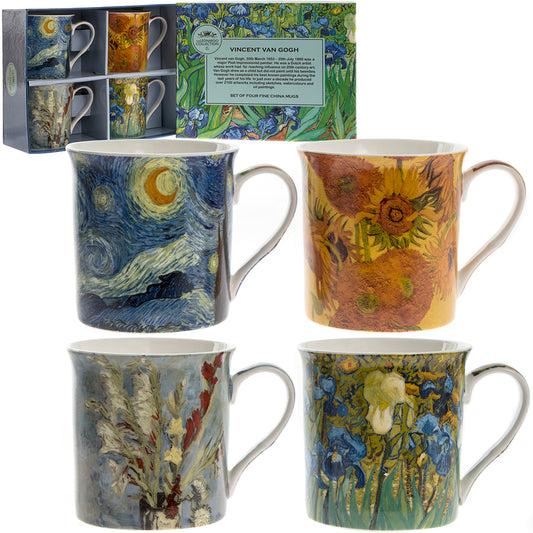 Van Gogh Fine China Mugs (Set of 4)