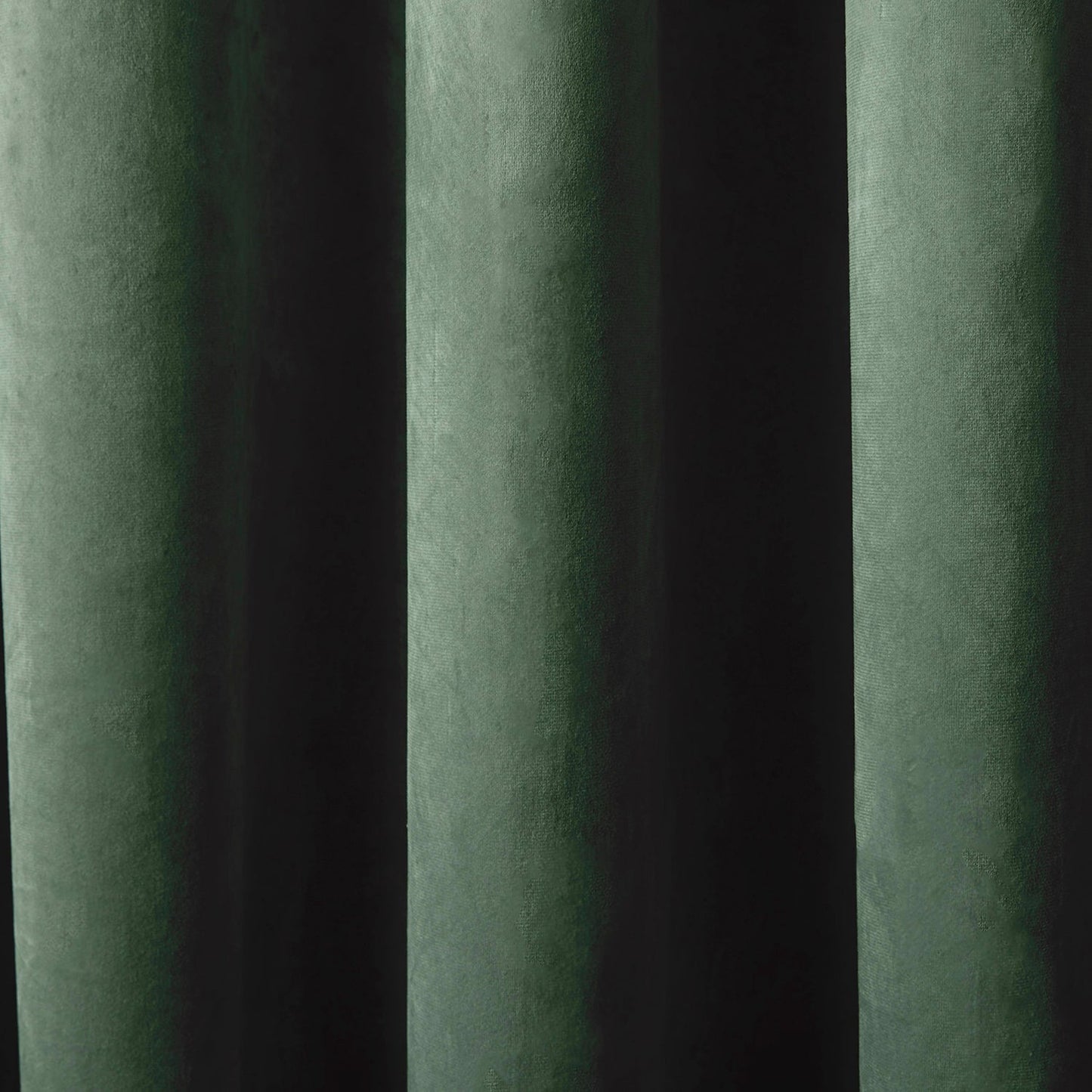 Montrose Bottle Green Velvet Blackout-Coated Eyelet Curtains