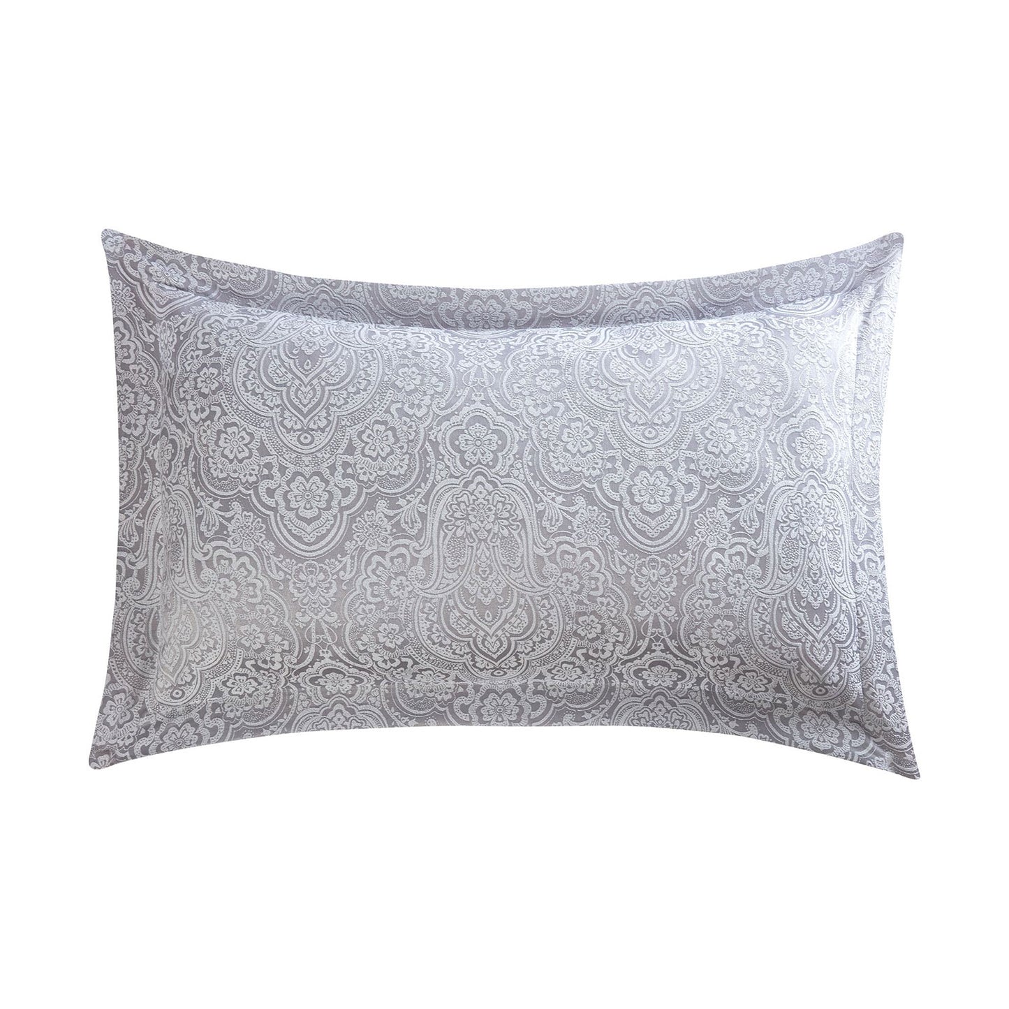 Windsor Silver Luxury Jacquard Oxford Pillowcases (Pair)