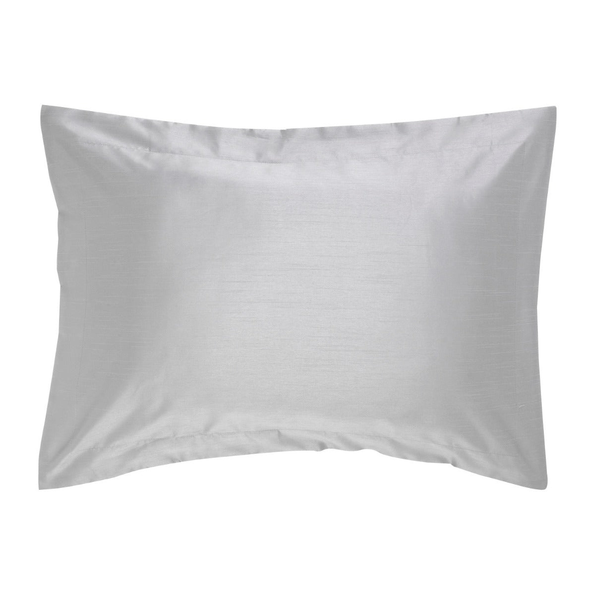 Paisley Silver Luxury Faux Silk Oxford Pillowcases (Pair)