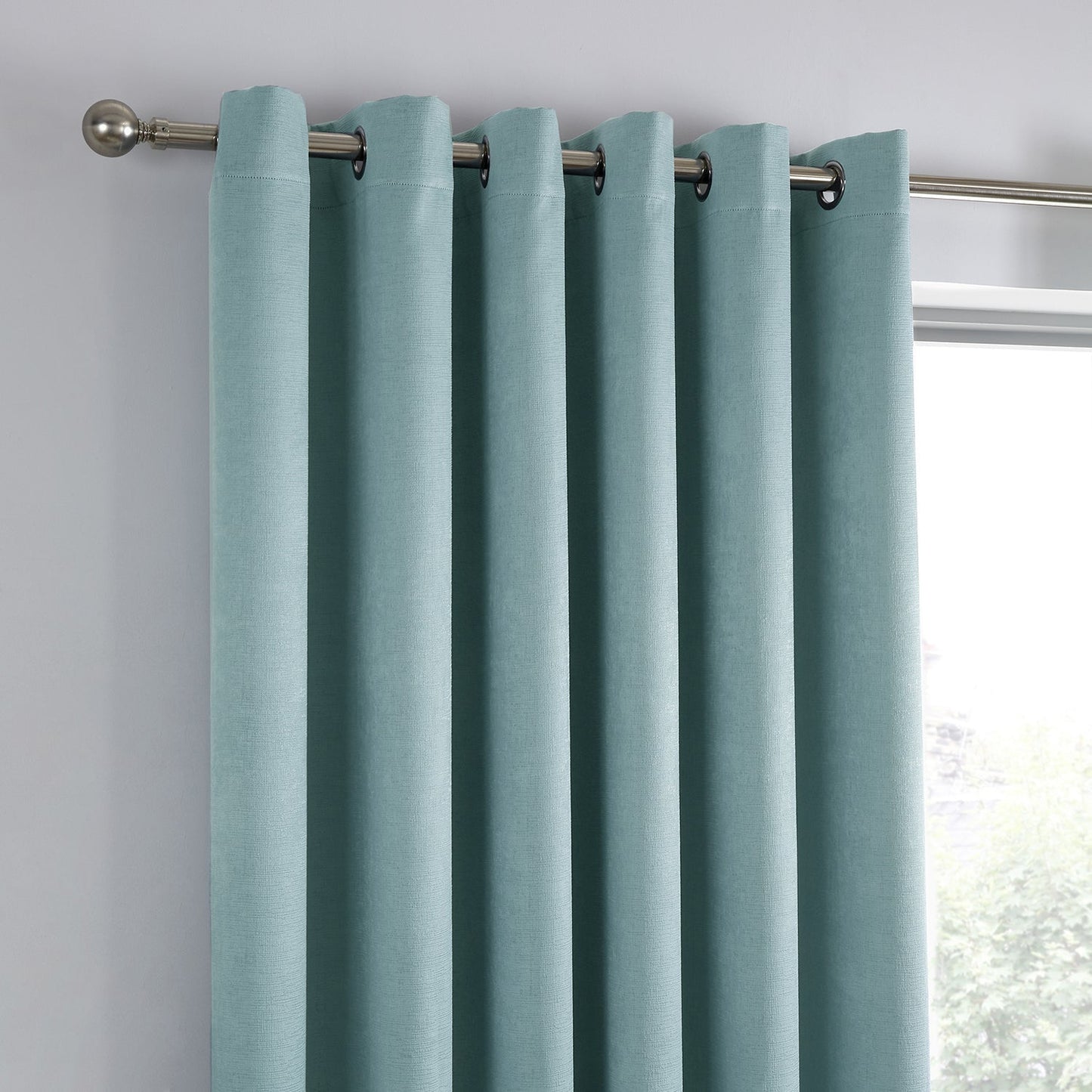 Strata Duck Egg Dim Out Eyelet Curtains