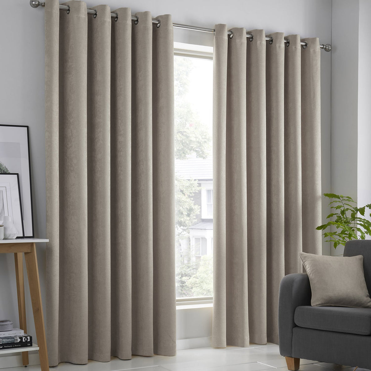 Strata Dim Out Eyelet Curtains