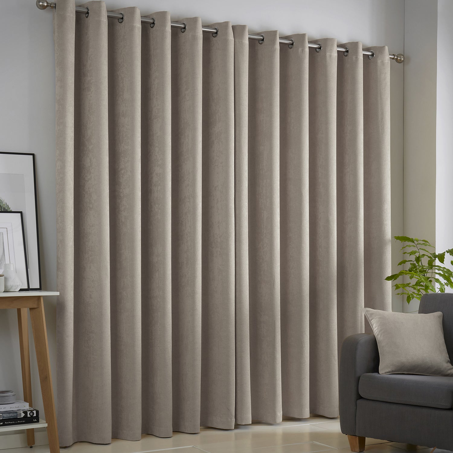 Strata Natural Dim Out Eyelet Curtains Julian Charles Home
