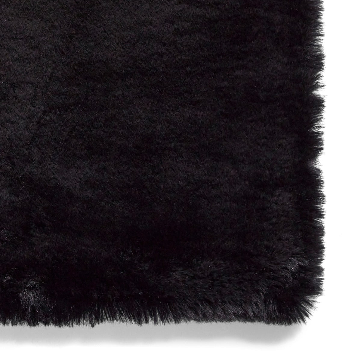 Super Teddy Black Shaggy Rug