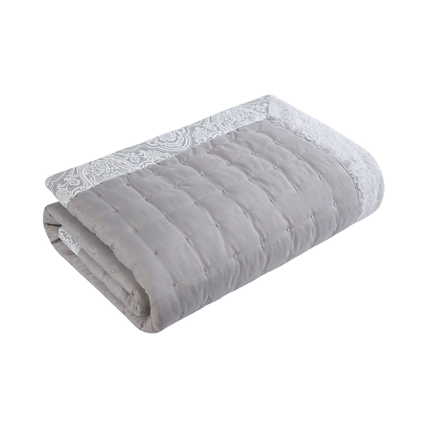 Windsor Silver Quilted Throw (240cm x 160cm)