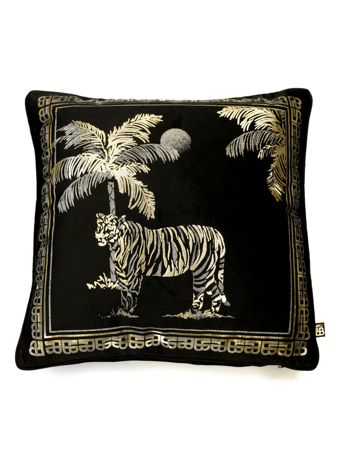 Laurence Llewelyn-Bowen Tiger Tiger Black Cushion (43cm x 43cm)