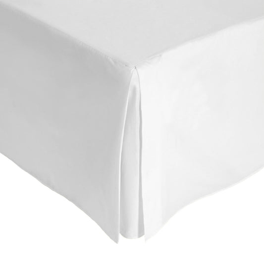 White Cotton Rich Percale Easy Care Box Pleat Valance Sheet