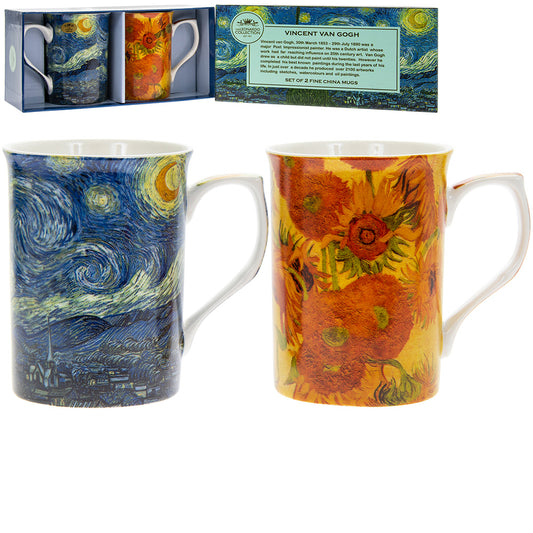 Van Gogh Fine China Mugs (Set of 2)