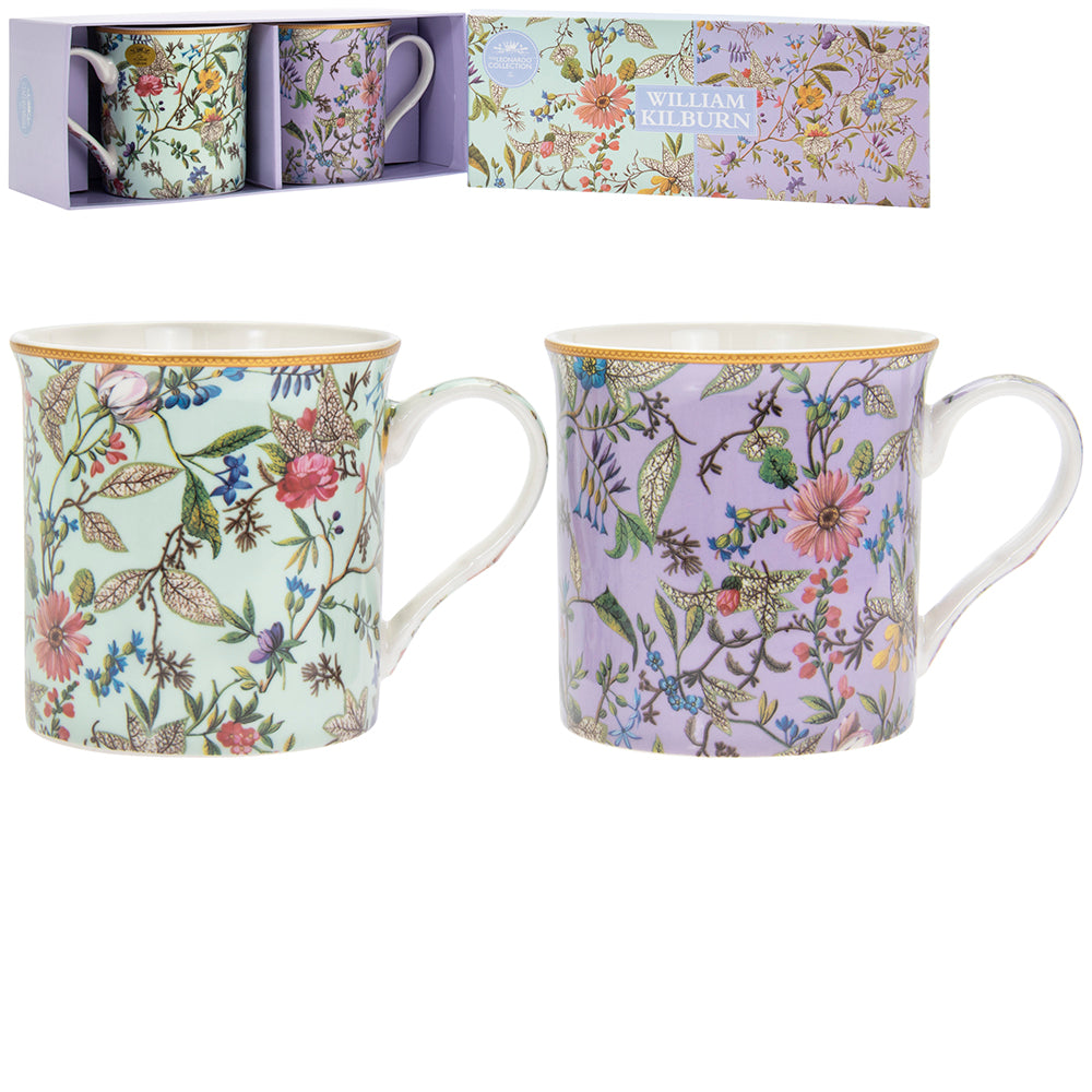 William Kilburn Boxed Decorative Mugs (Set of 2)
